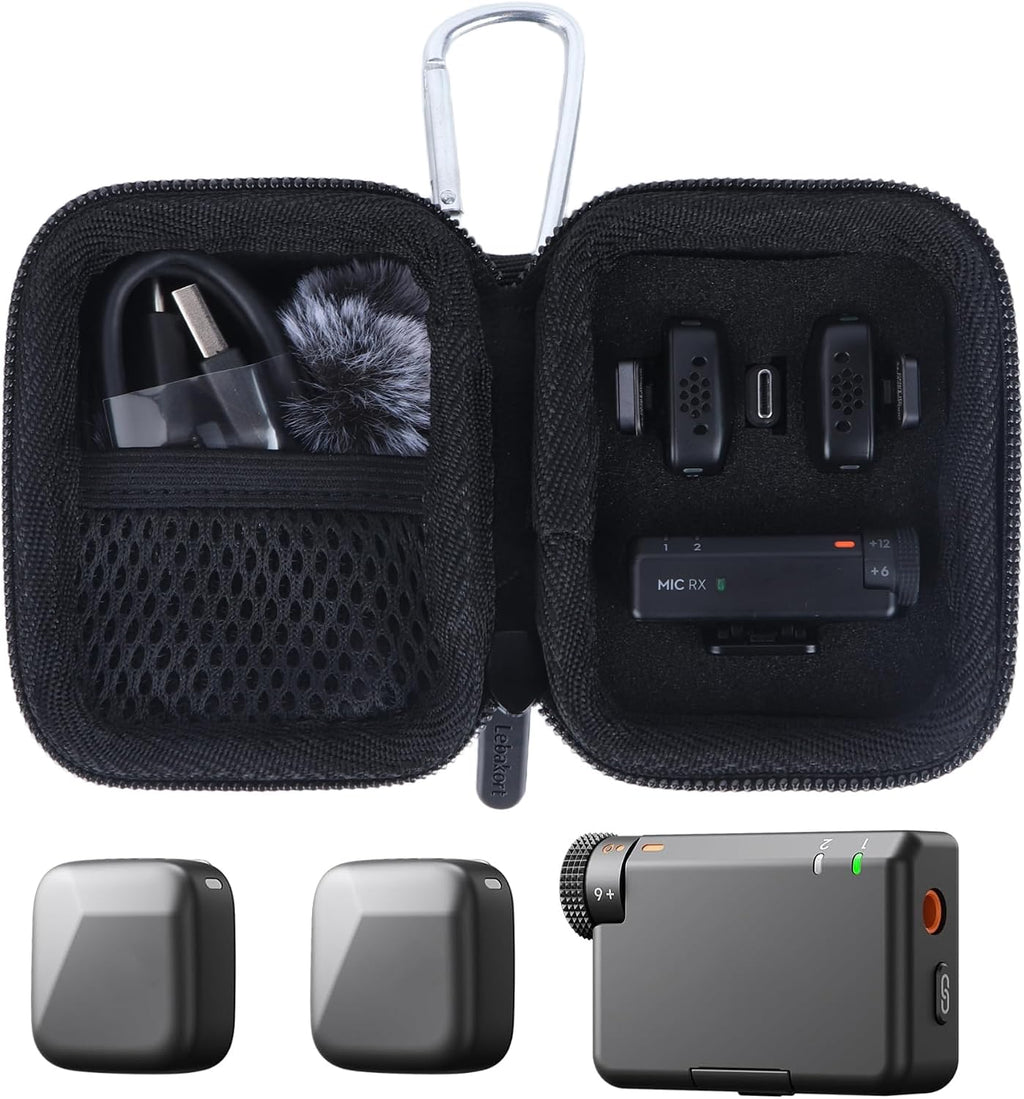 Storage Case Compatible with DJI Mic Mini (2 TX + 1 RX) Wireless Lavalier Microphone (Storage Case for Mic)