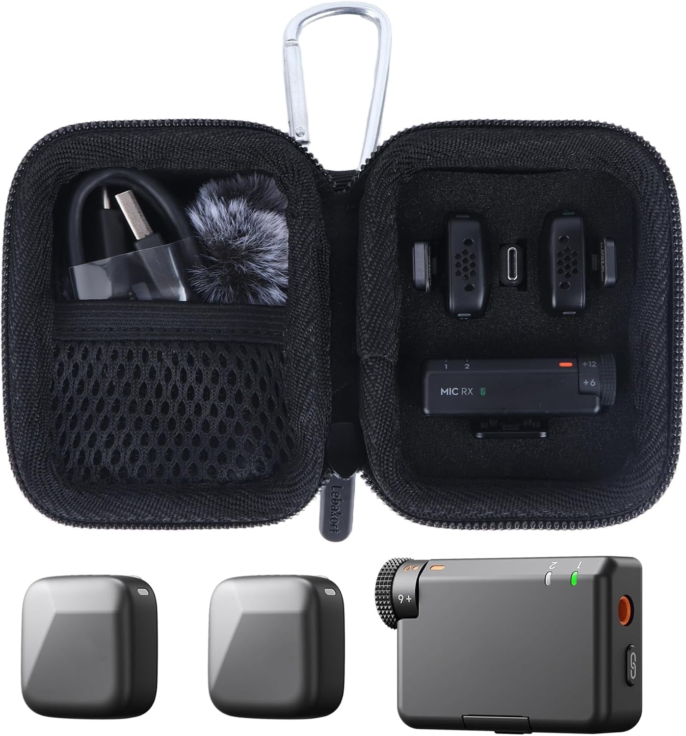 Storage Case Compatible with DJI Mic Mini (2 TX + 1 RX) Wireless Lavalier Microphone (Storage Case for Mic)