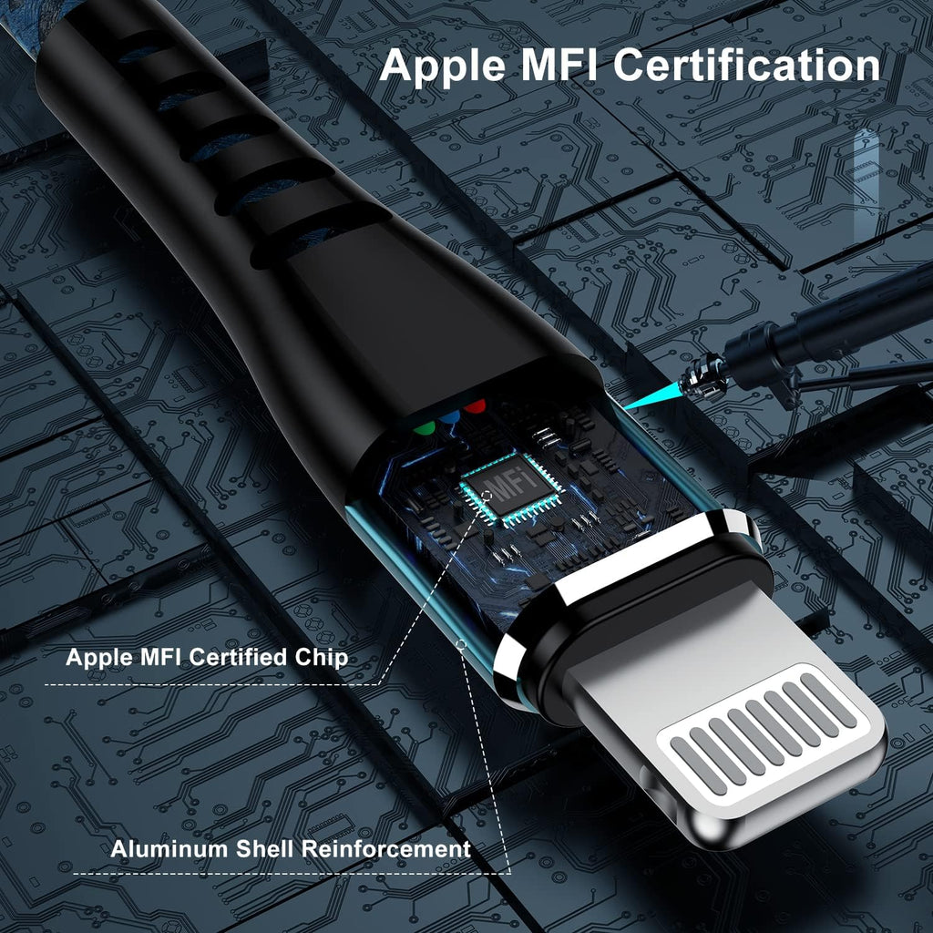 2Pack USB to Lightning Cable 3FT for Iphone 14,Nylon Braided Cord