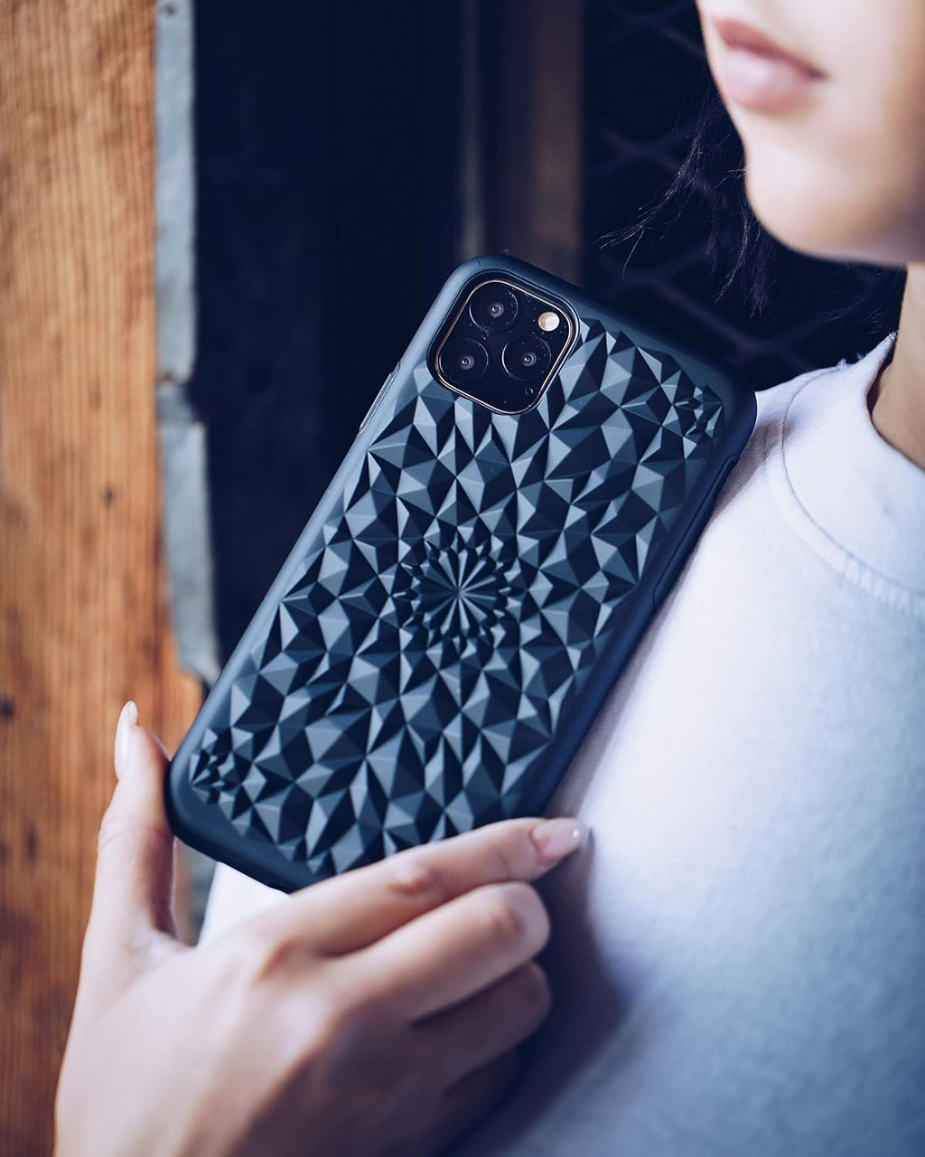 for Iphone 12 Pro Max -Matte Black Kaleidoscope Phone Case - Anti-Scratch, Wireless Charging Compatible, 360° Shockproof Protective Cases for Apple Iphone 12 Pro Max