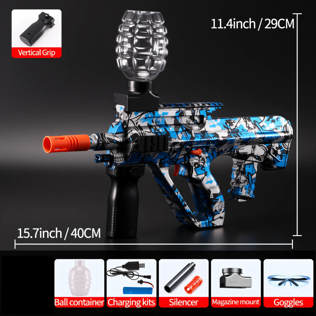 AUG Gel Ball Blaster Set - Rechargeable Outdoor Combat Toy for Teens 14+, Perfect Gift for Boys & Girls (Gel Beads Not Included）