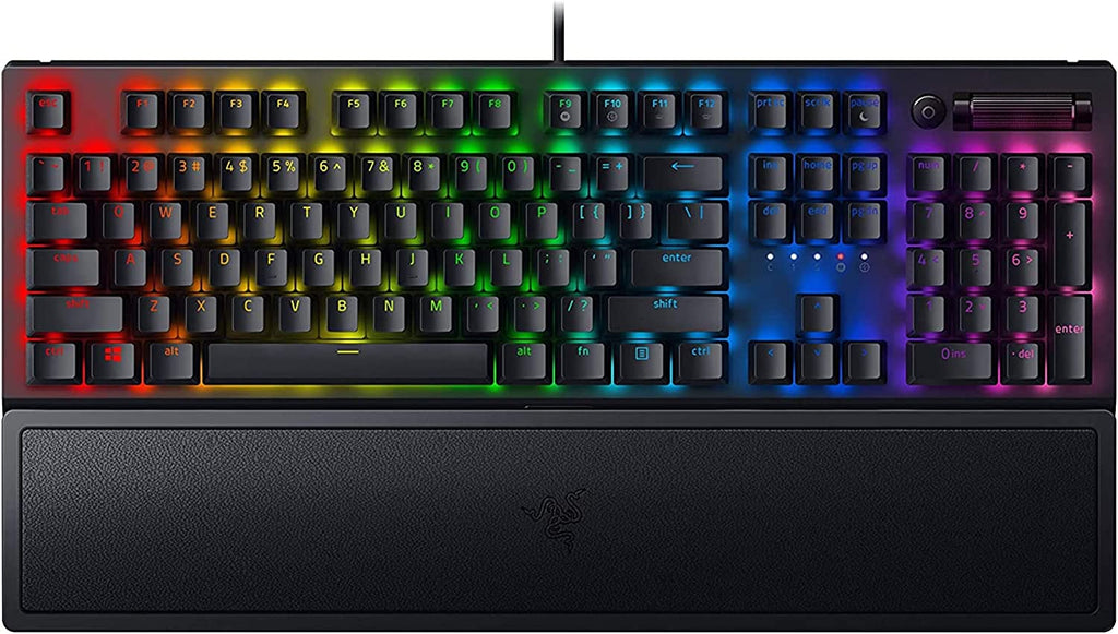 Razer Blackwidow V3 Mechanical Gaming Keyboard: Green Mechanical Switches Tactile & Clicky - Chroma RGB - Compact Form Factor - Programmable Macros - Snap Tap