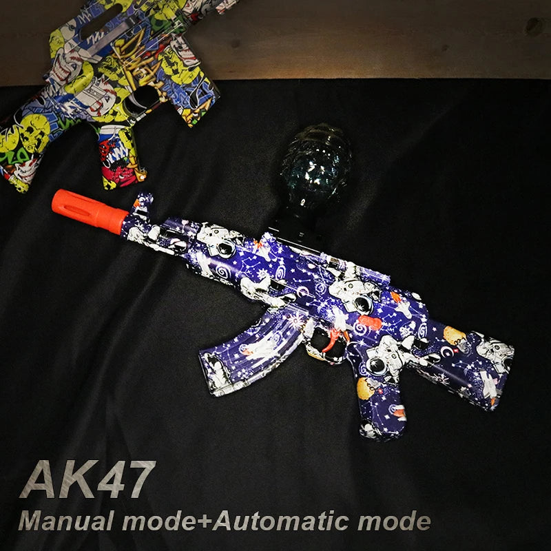 Electric Gel Ball Explosion Toy, Manual/Automatic Eco-Friendly Splatter Ball Blaster, Christmas and New Year Gifts.