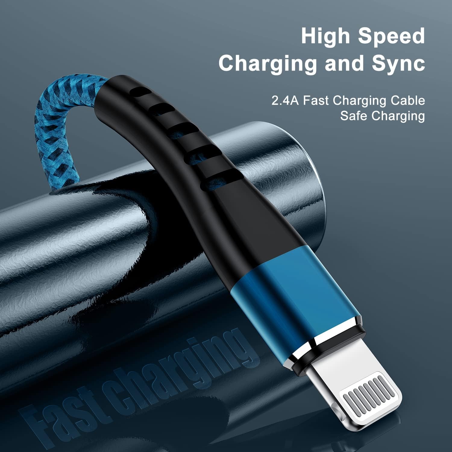 2Pack USB to Lightning Cable 3FT for Iphone 14,Nylon Braided Cord