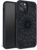 for Iphone 12 Pro Max -Matte Black Kaleidoscope Phone Case - Anti-Scratch, Wireless Charging Compatible, 360° Shockproof Protective Cases for Apple Iphone 12 Pro Max