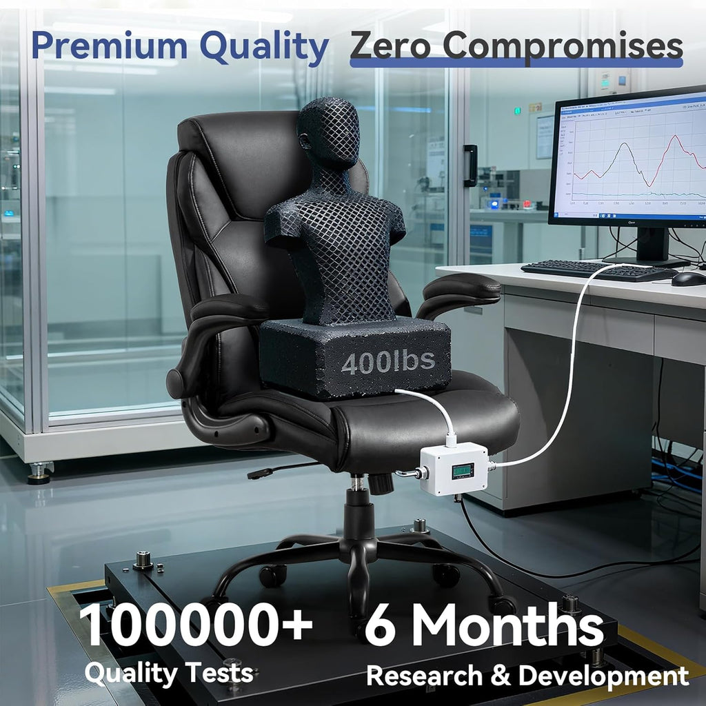Big and Tall Office Chairs 400LBS Heavy Duty High Back Leather