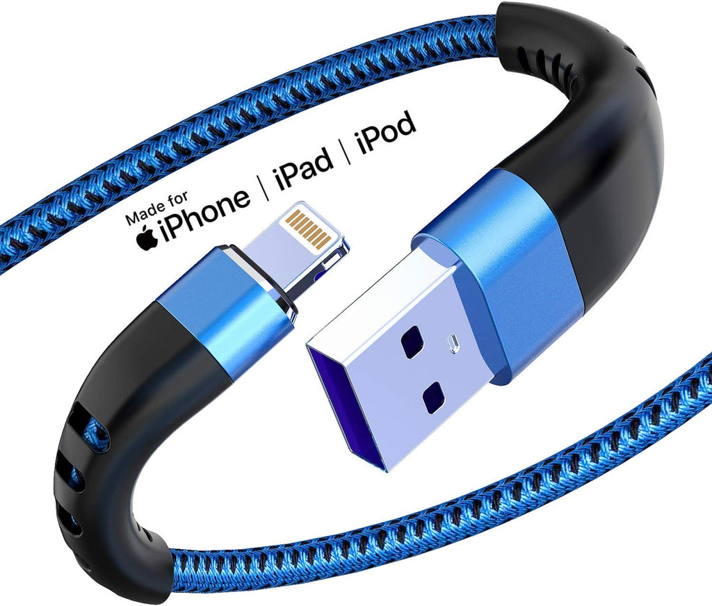 2Pack USB to Lightning Cable 3FT for Iphone 14,Nylon Braided Cord