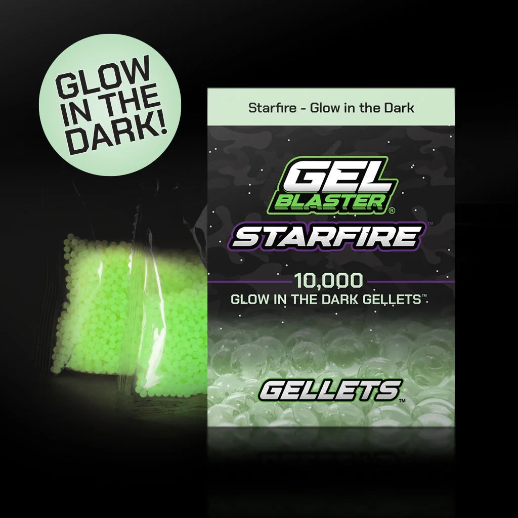 Starfire Gellets Water Bead Ammo, Non-Toxic, 10K Count, Glow-In-The-Dark