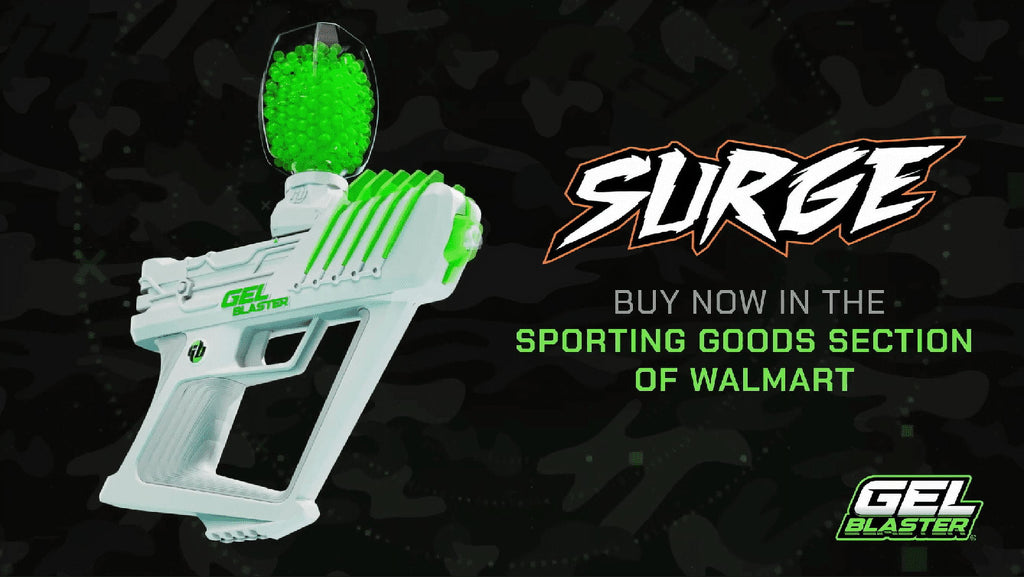 Surge 2-Blast Mode Water Bead Blaster, Extended 100+ Foot Range + 10K Gellets