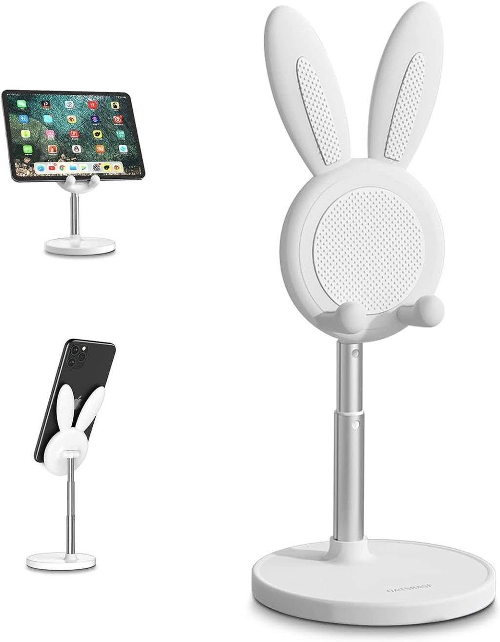 Cute Bunny Rabbit Phone Stand, Adjustable Desk Phone & Tablet Holder