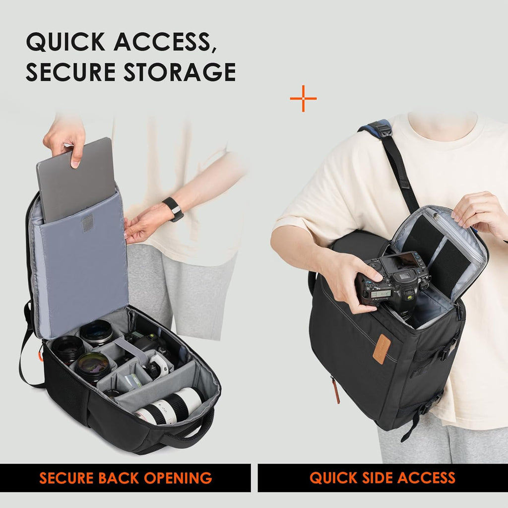 Camera Backpack for Photographers Compact 15L, TB04 Black