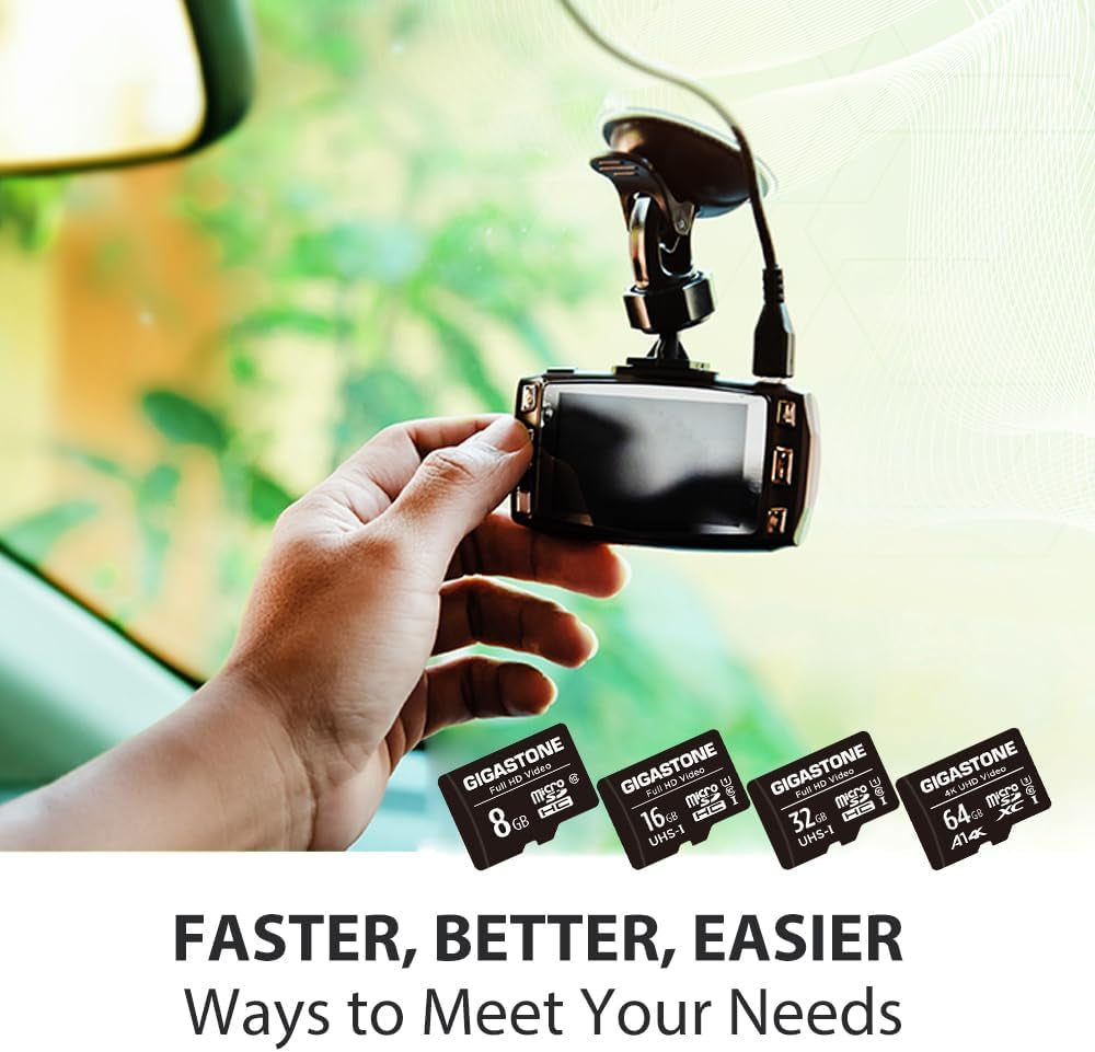 8GB Micro SD Card 10-Pack, Full HD Video, Surveillance Security Cam Action Camera Drone, 80Mb/S Micro SDHC Class 10