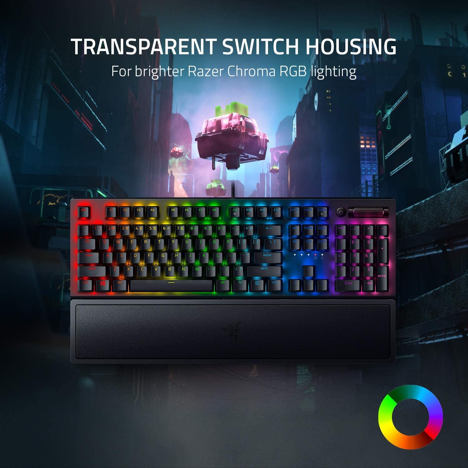 Razer Blackwidow V3 Mechanical Gaming Keyboard: Green Mechanical Switches Tactile & Clicky - Chroma RGB - Compact Form Factor - Programmable Macros - Snap Tap