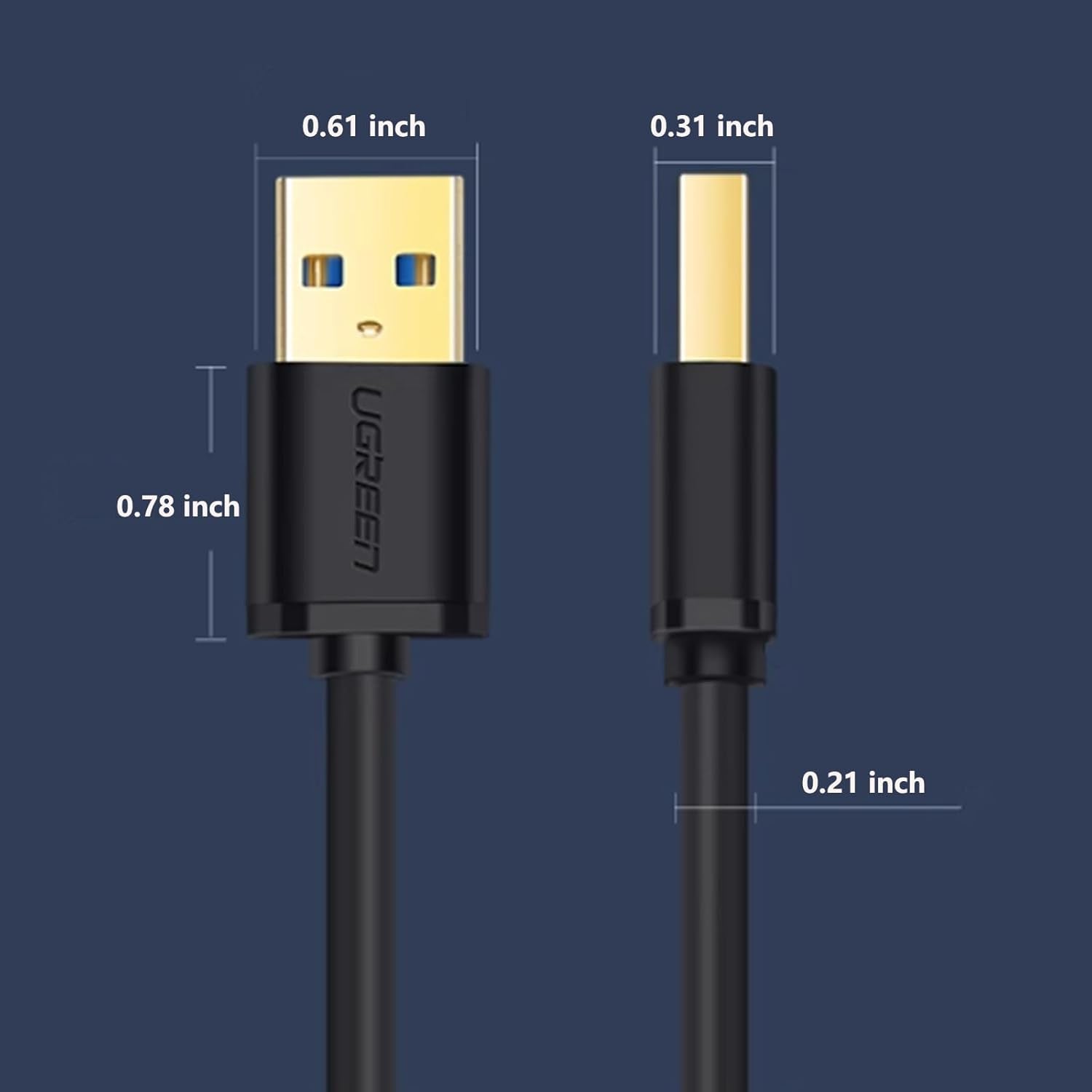 UGREEN USB to USB, 5 Gbps USB 3.0 Cable, Male to Male Cable 3.3 FT